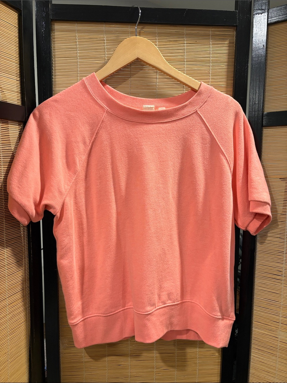 GAP Coral Short-Sleeve Crewneck Sweatshirt